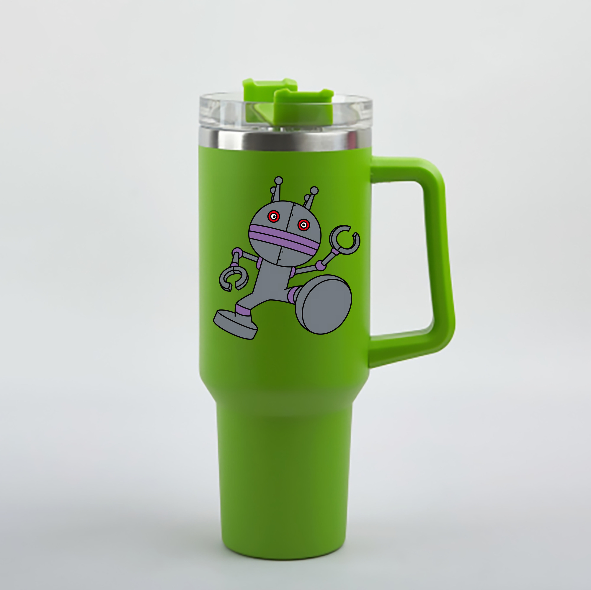 （画像用） アンパンマン Anpanman 1200mL車用タンブラー - クリスタルステッカー（プラスチックストロー付き）